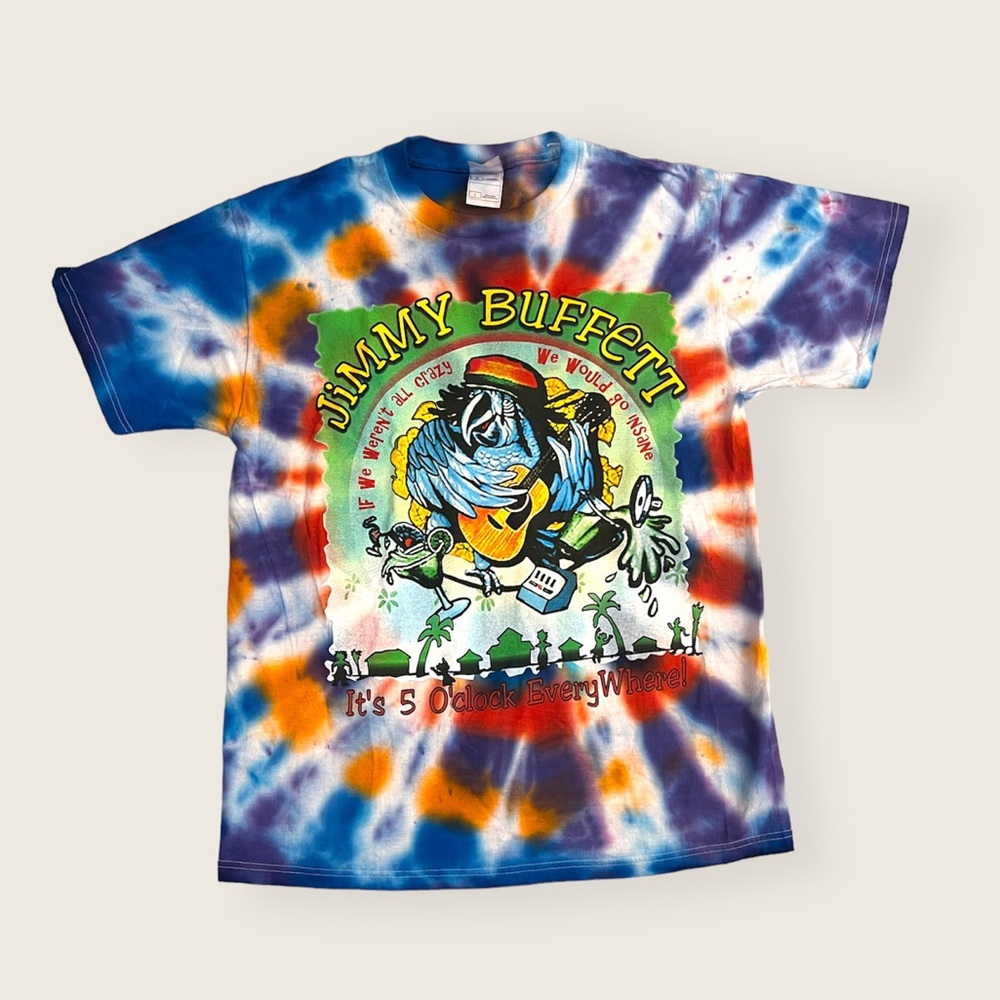 Vintage 2004 Jimmy Buffett “License To Chill” Tie Dye Band Tee